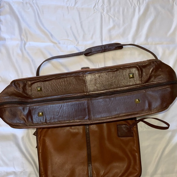 LAND Vintage Leather Garment Bag Luggage +small case - Picture 10 of 17